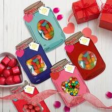 25/50pcs Valentine's Day Greeting Cards, Happy Valentine's Day Cards, Fun Classroom Valentine's Gifts, School Valentine's Gift Exchange Cards, Small Business Supplies (No Candies, Includes 1 Roll Of Tape) - Multicolor - View 4