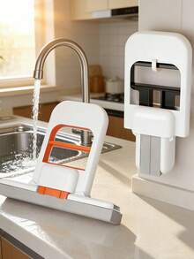 1 Stück Mini Handgehaltener Nass- & Trockenwischer, Haushaltsreinigung ohne Waschen, Mehrzweck-Innenreiniger mit kleinem Schwammwischkopf - Verschiedenfarbig - Übersicht 9