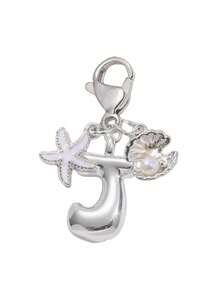 Mặt dây chuyền chữ cái bong bóng bạc dễ thương, phụ kiện túi xách - Mặt dây chuyền pha lê may mắn, được làm từ vỏ sò và sao biển tự nhiên, các chữ cái từ A-Z, có thể dùng làm phụ kiện túi xách, điện thoại, phụ kiện quần áo, vật trang trí thiết yếu, phong cách độc đáo, món quà tinh tế dành cho bạn bè và gia đình, quà sinh nhật, quà cảm ơn, quà Giáng sinh. - Nhiều màu - Xem 25