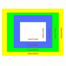 1 Peça Tapeçaria Floral Circular Vermelha e Verde, Adequada para Sala de Estar, Quarto, Escritório, Casa, Decoração de Festa ou Bottom para Live. Kit de Instalação Incluído. - Multicolorido - Visão 4