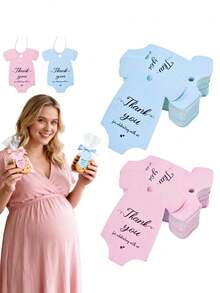 50/25 thẻ quà tặng kèm dây buộc, thích hợp cho tiệc tiết lộ giới tính, trang trí tiệc mừng em bé, đám cưới, lễ tốt nghiệp, sinh nhật và kỷ niệm. Thẻ giấy cũng phù hợp cho trang trí Ngày Valentine, Ngày của Mẹ và lễ tốt nghiệp. - Nhiều màu - Xem 3