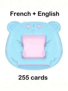 224/510互动单词闪卡阅读器，112/225张双面卡片，蓝粉双色，可充电，益智互动玩具，学习闪卡机，节日/生日礼物 - 彩色 - 查看 15