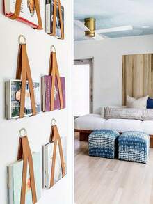 French Magazine Storage Bag, Sun Hat Rack, Wall-Mounted Newspaper Rack, Minimalist Bookshelf, Suitable For Wall-Mounted Office Storage, Home Decor With Mail Hooks, Decorative Room Accessories