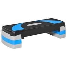HOMCOM Stepper, Height-Adjustable Aerobic Fitness Machine With 3 Levels (10/15/20 Cm), Supporting Up To 150 Kg, Light Blue, 80 X 31 X 10-20 Cm - Black - View 9
