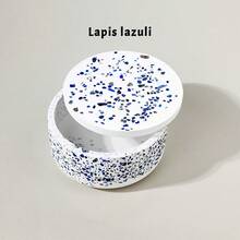 1件天然石砾宝石雕刻透石膏盘圆形水晶碗灵气疗愈冥想装饰能量宝石斋月圣诞节礼物 - 石膏碗 - 查看 17