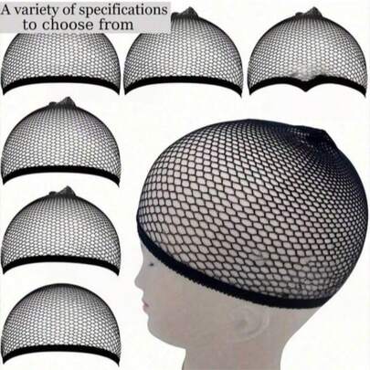10 piezas Gorros de peluca negros, Gorros de peluca de malla transpirables, Gorros de peluca de malla unisex, Redecillas para pelucas, Conjunto de gorros de peluca negros de nailon elásticos antideslizantes y transpirables, Gorros de peluca largos, Redecillas para pelucas de alta elasticidad y durables, Conjunto de accesorios para el cuidado de pelucas, Accesorios de belleza para el cabello para el hogar