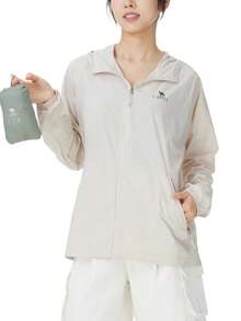 CAMEL CROWN Women's UPF 50+ Sun Protection UV Jacket, Full Zip Lightweight Hooded Sports Sweatshirt - Oak Ash - View 7