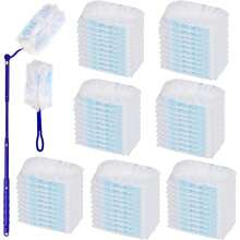 42pcs Cleaning & Dusting Set (40 Replacement Heads + 2 Handles), Adjustable Handles For Home & Office Use (Blue) - Blue - View 9