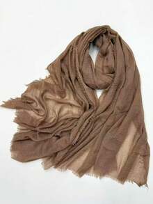 1条女士优雅纯色休闲轻薄围巾，用途广泛，适合日常佩戴、海滩度假、防晒、春秋季搭配连衣裙。 - A - 查看 62