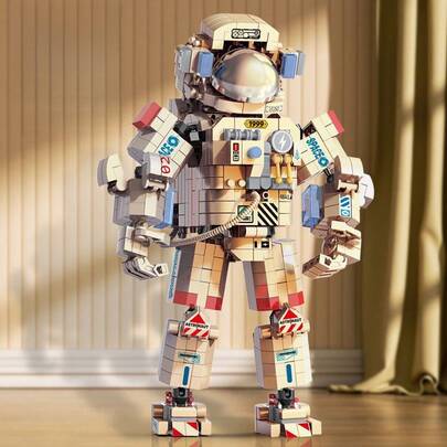 Bloques de construcción de astronauta compatibles con ladrillos comunes para niños, juguetes de construcción creativos, modelo altamente complejo como coleccionable decorativo y regalo