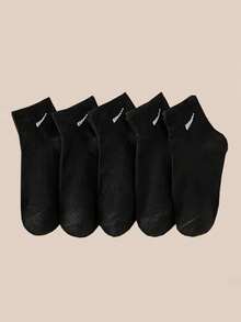 5/10/20 Paar Damen Socken: Schwarz-Weiß gestreift, einfacher Clown-Stil Knöchelsocken, diagonale Riemen-Socken, weich & bequeme Sportssocken - Schwarz und Weiss - Übersicht 14