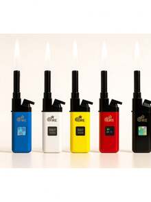 FIRE Rechargeable Torch Lighter – Extended Nozzle, Colorful EZREACH Style - Multicolor - View 2