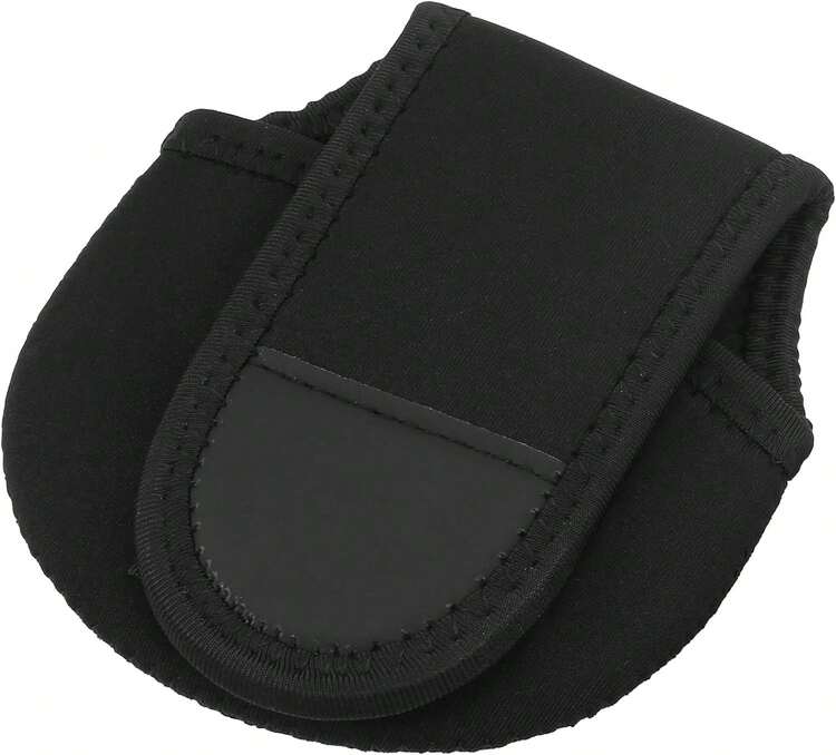 Vbestlife 2 Piezas Bolsa de Carrete de Pesca Cubierta Protectora Lona Baitcasting Carrete de Pesca Bolsa Protectora - negro - Añade 6
