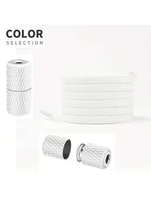 Elastic No Tie Shoelaces, Slouchy Unisex Sneaker Laces Buckle Fastener, Flat/Round Shoelaces Strings,Shoe,Spring Summer Picks,Brides Maid Gifts,Room,Bedroom Decor,Beach,Travel,For Men,For Women,Vacation,Women's Day,Travel Essentials,Wedding Favours,Y2k,Bedroom,Car Accessories Women,Kitchen Decor,Cute Stuff - Multicolor - View 10