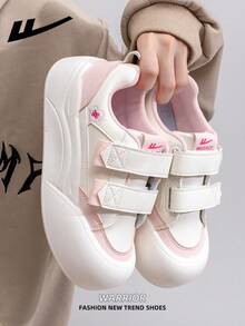 1 Pair WARRIOR Women's Casual Skateboard Shoes, Design Thick Sole Low-Top Outdoor Flat Shoes, Spring/Summer Casual Shoes, Modern Design Women's Thick-Sole Chunky Sneakers With Retro Details, Comfortable And Stylish, Classic Women's Shoes