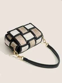 小巧编织盒包，韩日小众设计，适合通勤、外出、日常购物，单肩/斜挎包