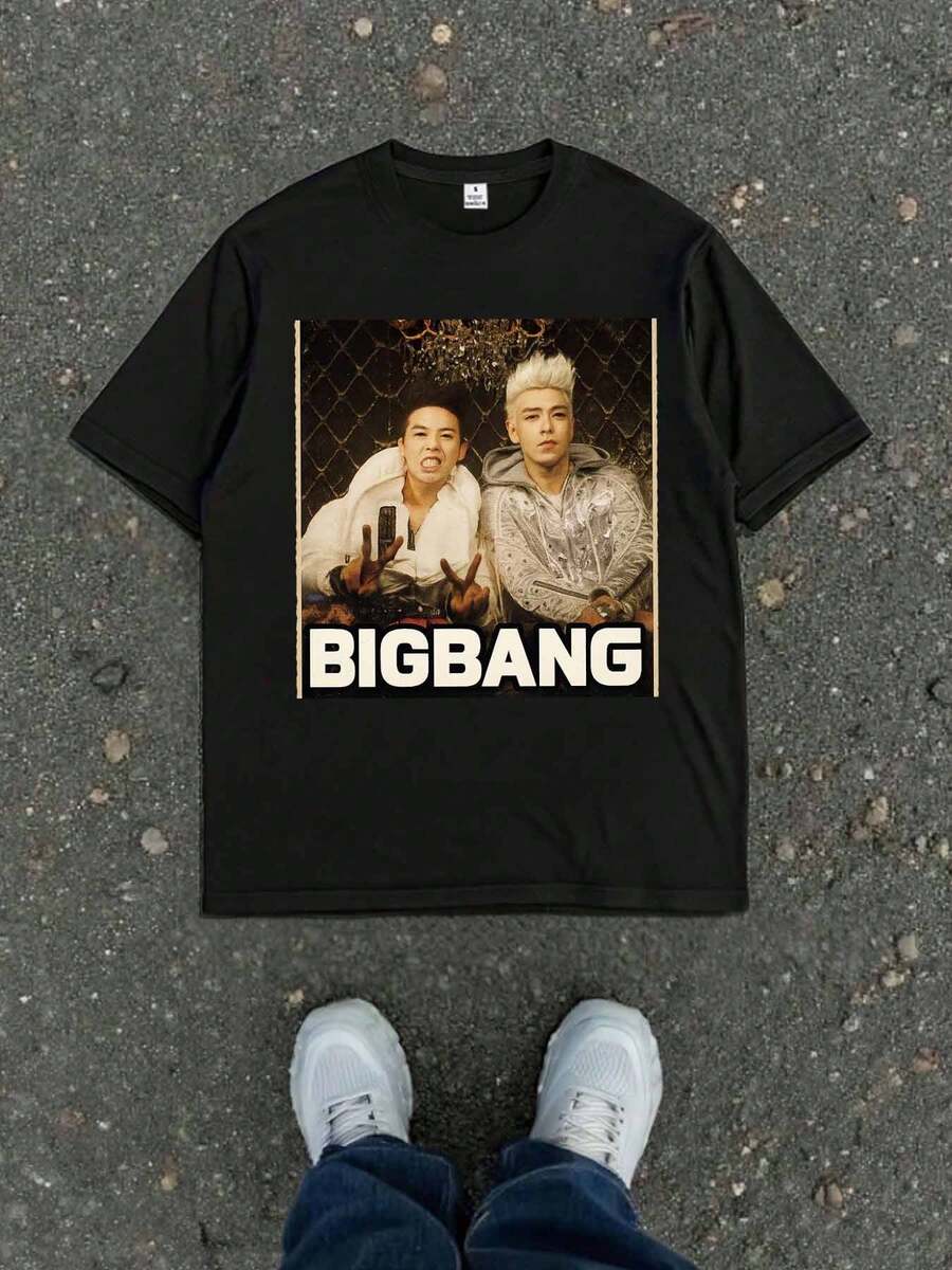 Women's & Men's K-Pop Anime Graphic Tshirt, Kpop , T Chemise Homme, 1pc Women'S  Felix Face Print T-Shirt - Korean Pop Star Inspired Casual Short Sve Tee With & Portrait Design, Soft Breathable Fabric, Machine Washable All-Season Top For Casual Attire & K-Pop Fans, Korean T Shirt, Fan Merchandise Short Sve Round Neck Top,Ideal K-Pop Fan Gift,  Design, Breathable Fabric, Stylish Blouse,  Outfit, Soft Material, Cadeaux Pour Son Copain️ - 黑色5 - 查看 1
