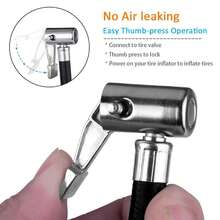 汽车轮胎充气软管适配器，汽车配件，阀门连接器工具夹，重型旋锁式气嘴延长软管 - 通用型，适用于自行车、摩托车和汽车轮胎 - 轻松、防漏充气适配器，汽车必备用品