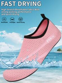 Unisex Water Shoes; Beach Shoes; Sports Outdoor Shoes; Aquatic Sports Shoes; Surfing Shoes, Diving Shoes, Yoga Shoes; Dance Shoes; Running Shoes Gym Shoes; Suitable For Indoor And Outdoor Use, Comfortable And Durable, Soft And Quick-Drying. - Pink - View 2