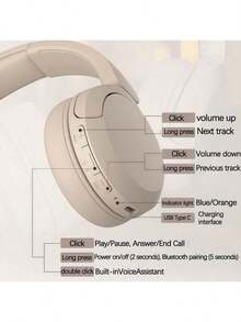 Sony WH-CH520 Wireless Bluetooth Headphones: Lightweight And Comfortable To Wear, Digital Sound Enhancement Engine For Clear Sound Quality, And A Versatile Retro Color Scheme. - Pink - View 5