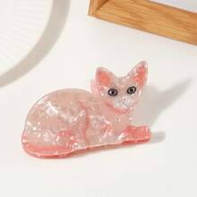 1pc High-End Cute Cat Clip Personality  Claw Clip Cartoon Design Back Of Head Shark Clip - T3893-04 - Xem 8