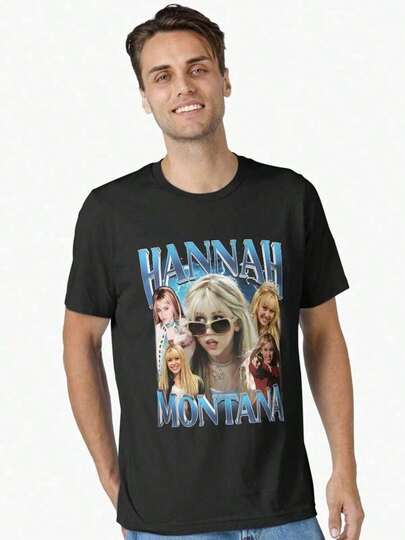 Camiseta vintage de Miley Cyrus, camiseta de la portada de la película del programa de televisión de Hannah Montana, camiseta de algodón para fans de conciertos para hombres y mujeres - Camiseta unisex suave de cuello redondo con impresión del logo del artista para comodidad durante todo el año - Transpirable y lavable a máquina - Regalo perfecto para amantes de la música y mercancía de gira, regalo perfecto para cumpleaños y Navidad