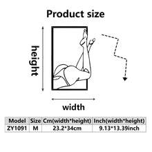 1 pieza Decoración de pared de arte de hierro, arte de línea abstracto y sexy para mujeres, adecuado para sala de estar, dormitorio, baño, pasillo, regalo de cumpleaños, regalo de fiesta - Multicolor - Ver 21