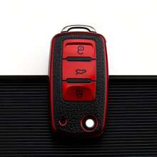 1 szt. etui na kluczyk samochodowy, pełna ochrona, pasuje do modeli Jetta, Beetle, Tiguan, Passat, Golf MK6, Polo z 3 przyciskami - one-size - Zobacz 6