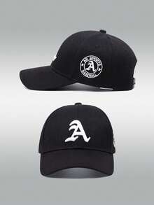 1pc Men's Embroidered Letter A Baseball Cap, Breathable Material, Adjustable For Outdoor Sports, Hiking, Casual, Streetwear, Unisex, Multiple Colors Available - Multicolor - View 9