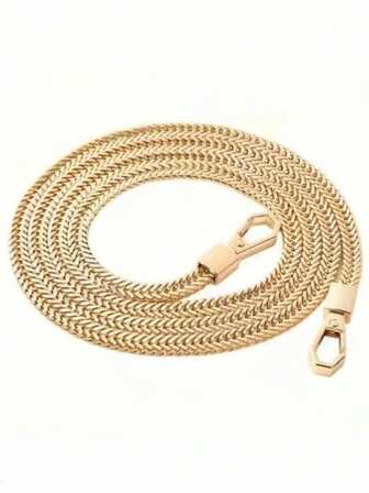 47英寸金属链，饰有狐狸尾巴，时尚单肩包链，女士金属钱包链配饰