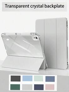 Compatible With IPad A16 Case 11th Generation 11 Inch 2025, IPad 10th Generation Case 10.9 Inch 2022, Clear Slim Protective Cover With Apple Pencil Holder & Charging Adapter Black