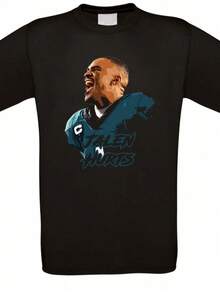 Jalen Hurts Philadelphia Football T-Shirt - Black - View 1