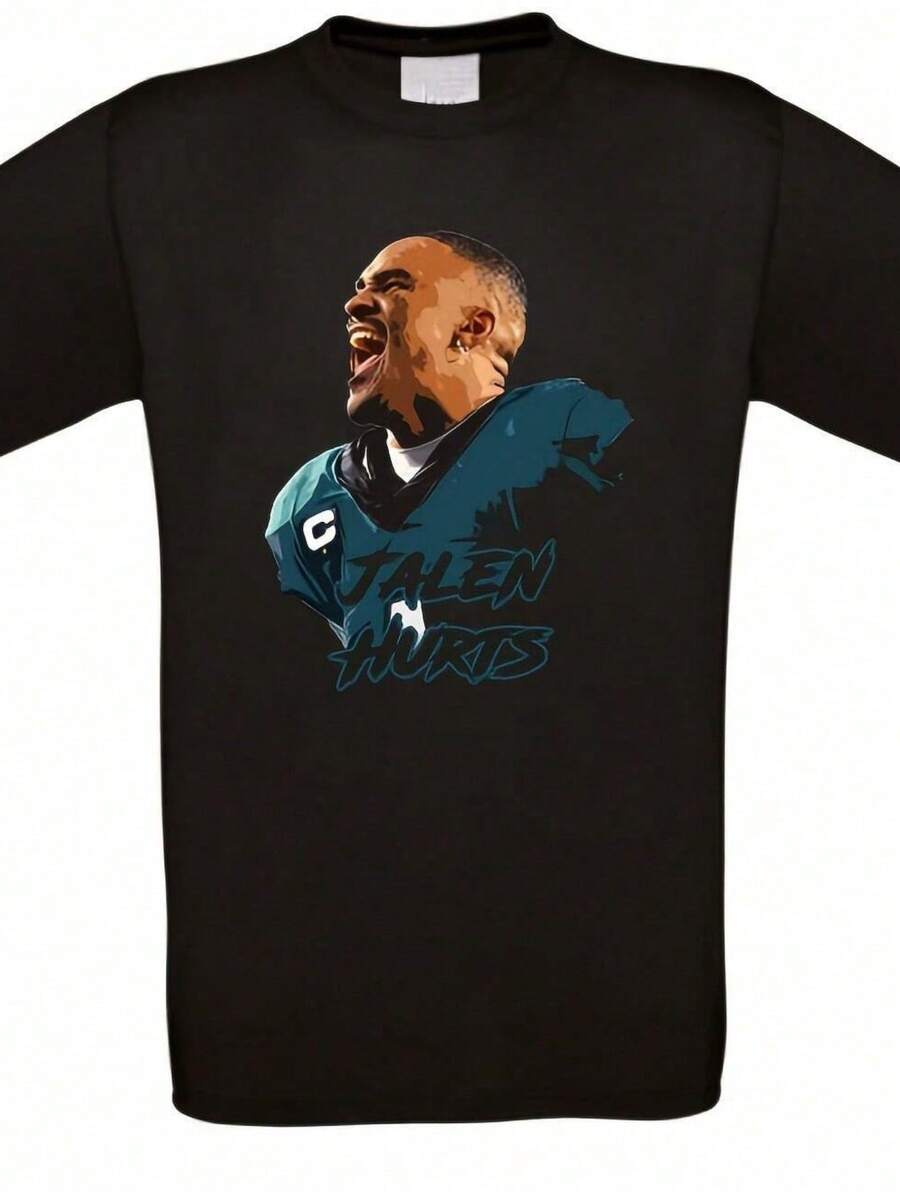 Jalen Hurts Philadelphia Football T-Shirt - Black - View 1