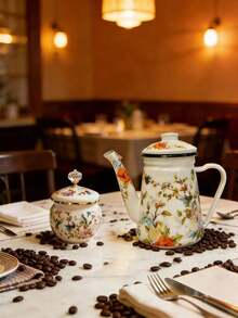 1pc Enamel Manual Drip Coffee Pot 1.2L, Multi-Color Household Hand Drip Coffee Pot, Suitable For All Stoves, Heatproof Enamel Kettle, Enamel Teapot, Enamel Water Pot, Enamel Oil Pot, Small Integrated Pot, Cold Water Pot, Boiling Water Pot - 1.2L Hand Pour Kettle - View 4