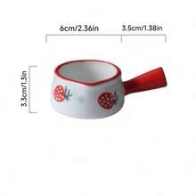 1PC Cute Long Handle Hand-Painted Ceramic Milk Pot Milk Pot Mini Small Milk Cup Coffee Accessories Milk Cup With Handle Western Food Juice Bucket Suitable For Restaurant Kitchen Seasoning,School Supplies