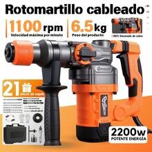 Rotomartillo Martillo Alta Potencia Industrial Con 2200w Naranja - Naranja - Ver 1
