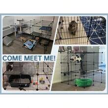 DIY Iron Wire Mesh Panels, Freely Combinable Pet Fence, Cat Cage, Dog Cage, Hamster Cage, Rabbit Cage Accessories Suitable For Small Pets, Cats And Dogs - Multicolor - View 5