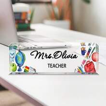 Customized Teacher Pencil Sign41styles, Teacher Gifts, Teacher Appreciation Gift, Teacher Desk Name Plate, Personalized Gift For Teacher, Teacher Name Sign,[Custom Acrylic Desk Nameplate] High Gloss Custom Acrylic Desk Nameplate - Multicolor - View 29