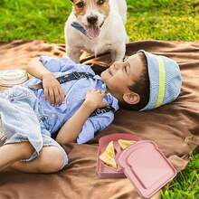 带盖吐司盒三明治储存保鲜盒，方便办公室和学校早餐面包储存容器，可微波加热和冷冻保存，露营水果零食保鲜容器，可定制26个字母的姓名首字母图案