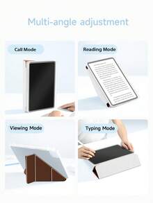 1pc Solid Color, Coffee Pattern Flat Tablet Protective Case, Y-Fold Tablet Stand Protective Shell, Compatible With Apple IPad 10.2 Inch, IPad 11 2021/2020/10th Gen, IPad (A16) 11 Inch 11th Gen 2025/9th/10th Gen, With Pencil Slot, Anti-Drop, Christmas Gift / Xmas Gift / New Year 2026 - Multicolor - View 8