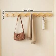 1pc Wave-Shaped Wall Mounted Hanger, No Drilling Required, Entryway Key Organizer, Creative Hanging Hook, Bedroom Over-The-Door Wave Hanger, Wallmount, Key Holder Rack - متعدد الألوان - مشاهدة 16