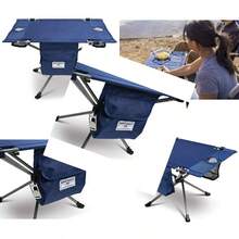 ASDSport-Brella SunSoul - Mesa Plegable portátil para Acampar al Aire última intervensión Picnic pors Traseros y Playa Azul Marino - como en la foto - Ver 1