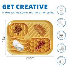 Slow Feeder Mat For Cats And Dogs - Prevent Choking And Spillage, Control Pet Eating Speed, Avoid Food Overflow, PET Slow Feeder+Spoon Set - Multicolor - View 2