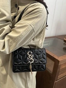 Mini neue Mode Kette Quaste Handtasche, geeignet für Partys, Ausflüge, Urlaub, Einkaufen und täglichen Gebrauch, kann Münzen, Handy aufbewahren, auch als Arbeitstasche für Büroarbeiter, Studenten und Büromitarbeiter geeignet, elegante Damentasche