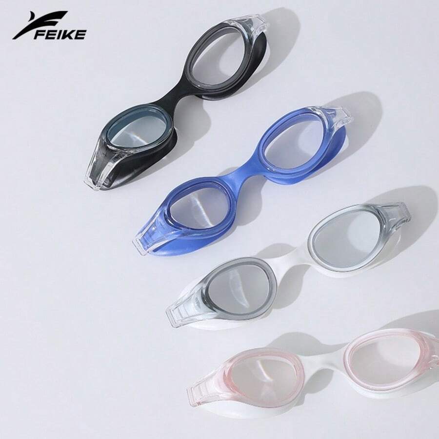 1 Pair PVC Swimming Goggles For Adults, High Definition Waterproof Anti-Fog Professional Swimming Goggles - Multicolor - View 1