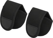Vbestlife 2 Piezas Bolsa de Carrete de Pesca Cubierta Protectora Lona Baitcasting Carrete de Pesca Bolsa Protectora - negro - Ver 2
