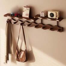 1pc Wave-Shaped Wall Mounted Hanger, No Drilling Required, Entryway Key Organizer, Creative Hanging Hook, Bedroom Over-The-Door Wave Hanger, Wallmount, Key Holder Rack - متعدد الألوان - مشاهدة 6