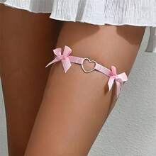 Women Sexy Simple Bowknot Thigh Leg Strap Garter Gothic Lingerie Leg Adjustable Hip Harness High Waist Stocking Belt Halloween Valentine's Day Valentines,Sexy Lingerie Accessories