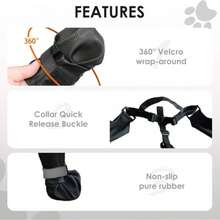 1pc Dog Harness Boots With Lace-Up Leg, Outdoor Harness Snow Boots, Waterproof Walking Shoes, Anti-Slip, Anti-Dirty Paw Cover, Suitable For Small To Medium Dogs (Black), Small/Medium Dog Waterproof Boots - Dog Paw Cover, Dog Harness Boots, Anti-Slip Pet Shoes, Outdoor Walking Shoes, Reflective, Dust-Proof, Comfortable Boots - Multicolor - View 7