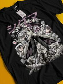 Bungo Stray Dogs Shirt Osamu Dazai Tshirt-Shirt Atsushi Tee Chuya Doppo - 黑色 - 查看 1
